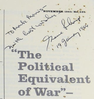 "The Political Equivalent of War" - Civilian Defense (in International Conciliation, Nov 1965)