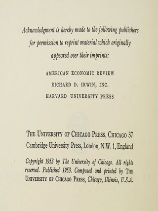 Essays in Positive Economics