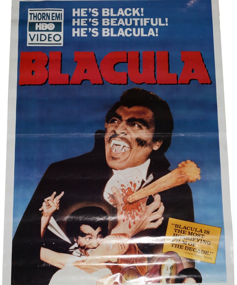 Item #140937308 Blacula (Original one-sheet poster for video release)