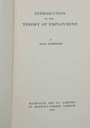 Introduction to the Theory of Employment