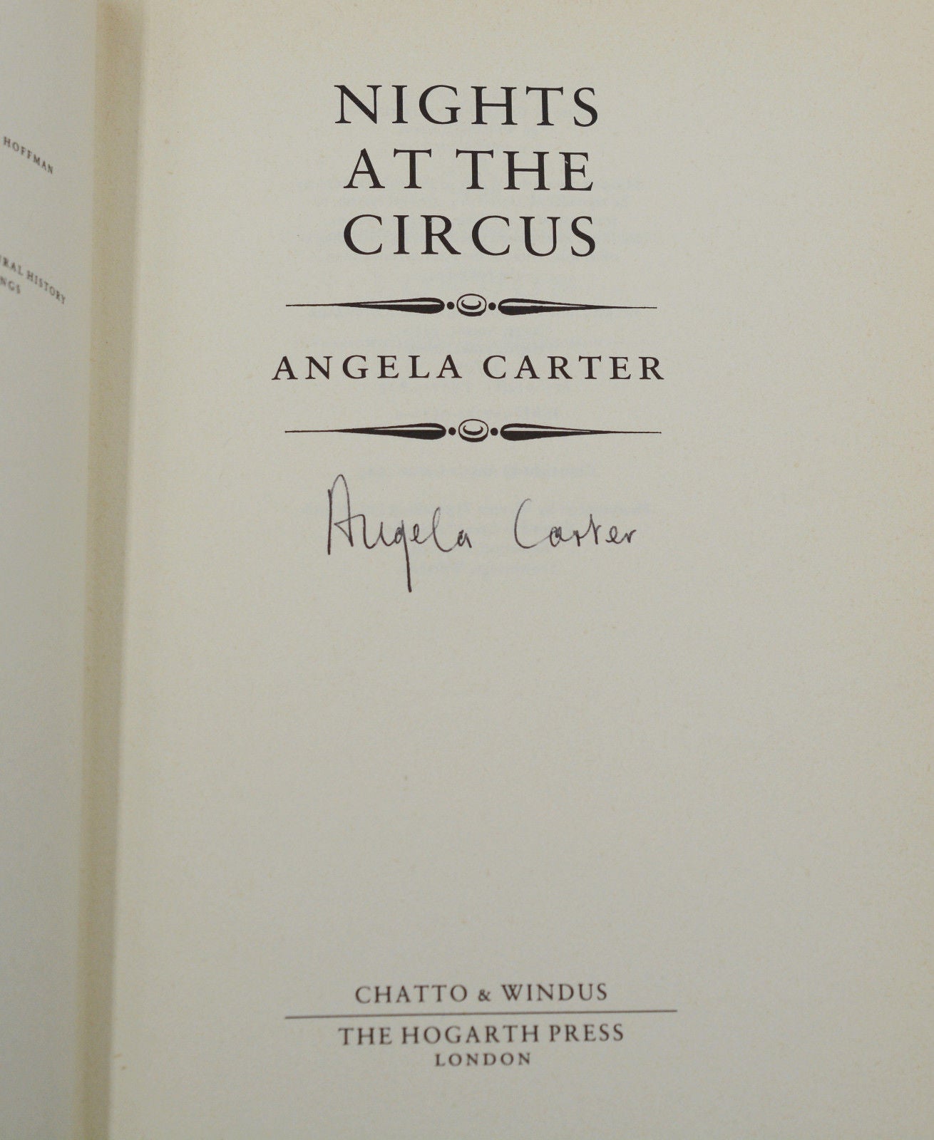 Nights at the Circus | Angela Carter | First Edition