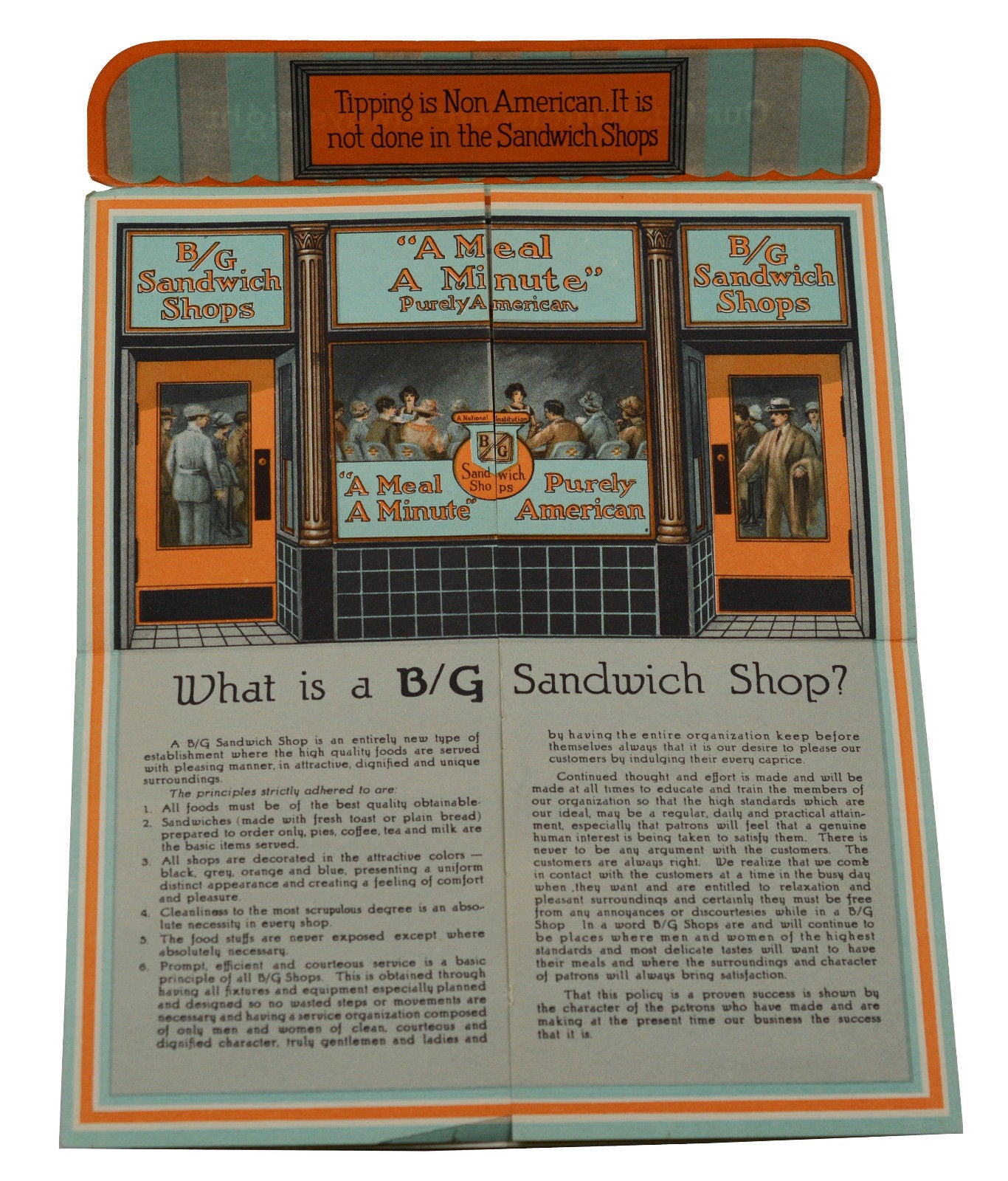 B/G Sandwich Shops What is a B/G Sandwich Shop? Fold-Out Ad | B/G