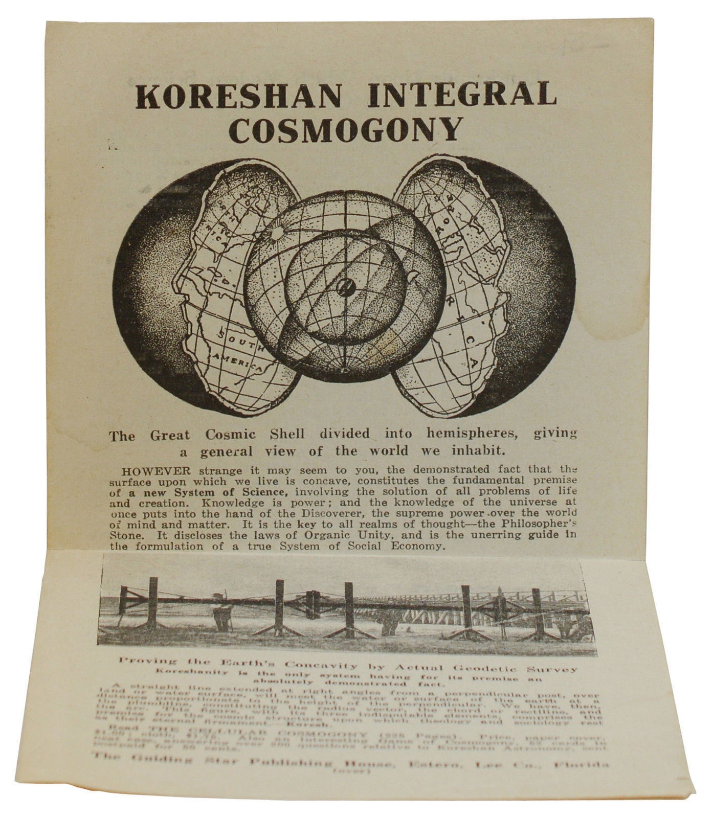 Cyrus Reed Graham The Cellular Cosmogony: or The Earth a Concave Sphere | Cyrus Reed Teed ...