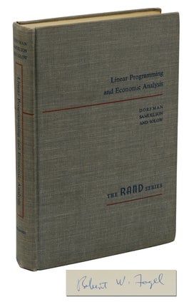 Item #140938189 Linear Programming and Economic Analysis (Nobel Laureate Robert Fogel's Copy)....