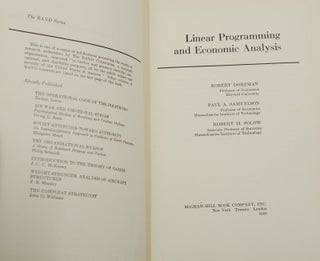 Linear Programming and Economic Analysis (Nobel Laureate Robert Fogel's Copy)
