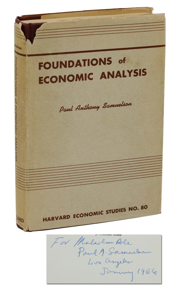 Item #140938268 Foundations of Economic Analysis. Paul Samuelson.
