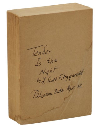 Item #140938271 Tender is the Night: A Romance. F. Scott Fitzgerald, Edward Shenton