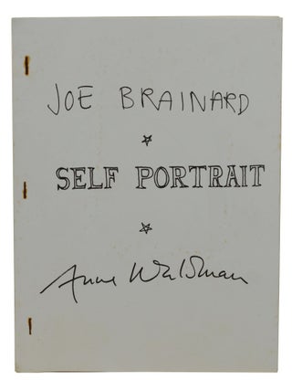 Item #140938278 Self Portrait. Joe Brainard, Anne Waldman