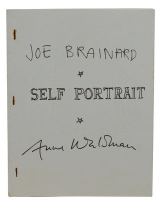 Item #140938278 Self Portrait. Joe Brainard, Anne Waldman