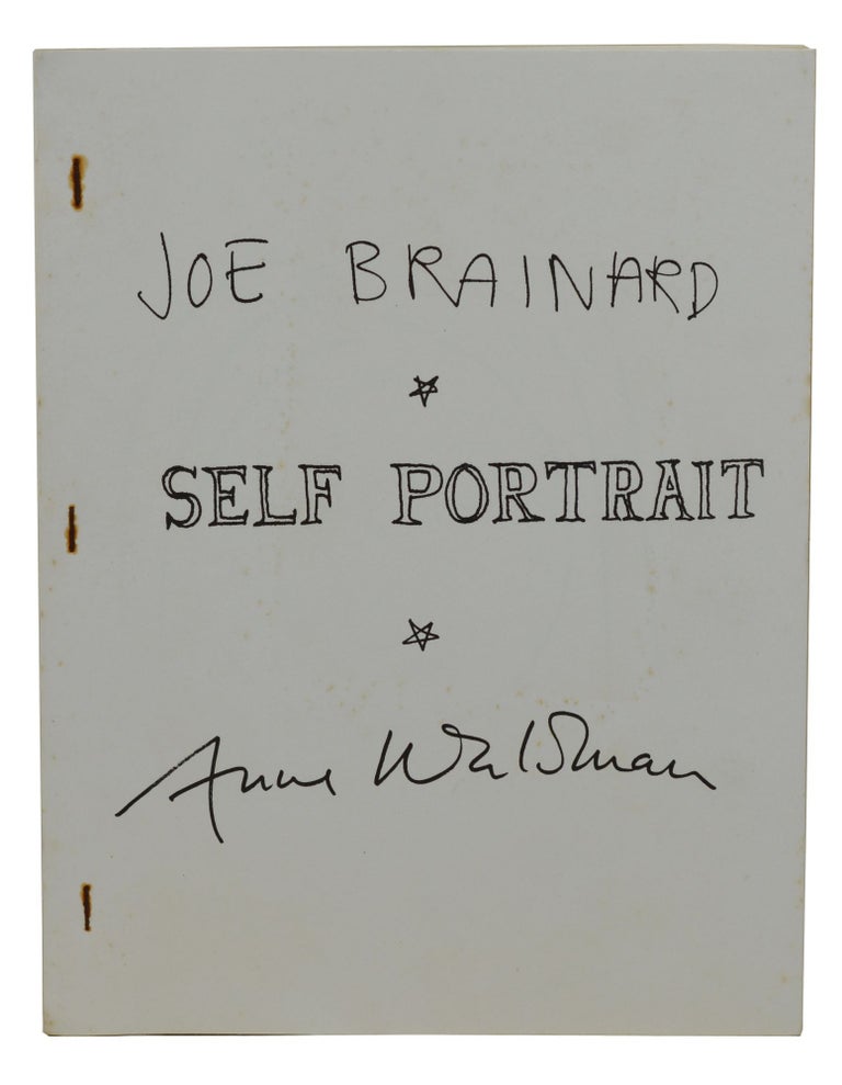 Item #140938278 Self Portrait. Joe Brainard, Anne Waldman.