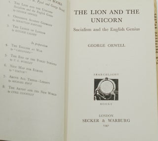 The Lion and the Unicorn: Socialism and the English Genius