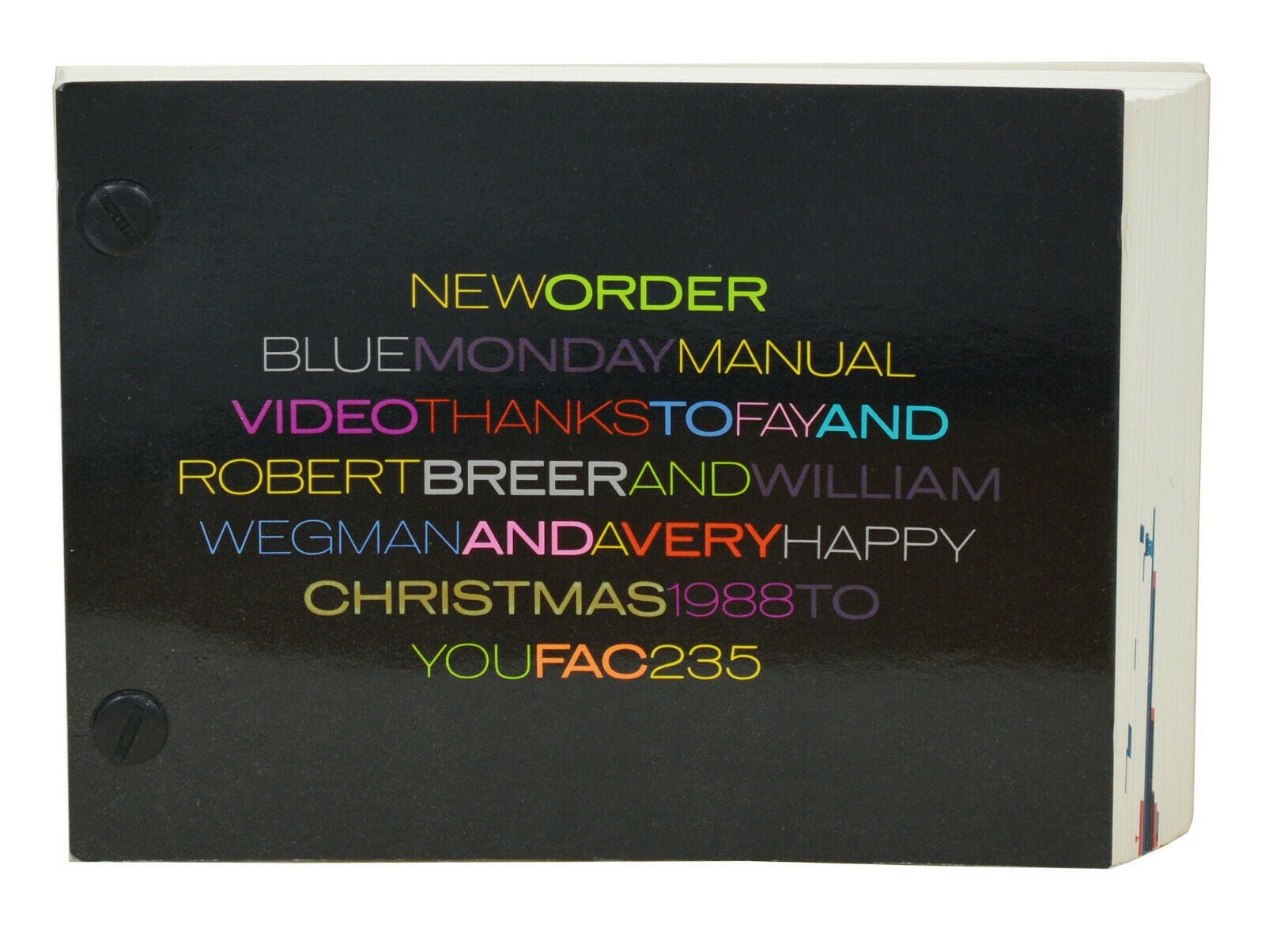 New Order Blue Monday Manual Video Thanks To Fay And Robert Breer