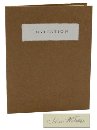 Item #140938556 Invitation. John Wieners