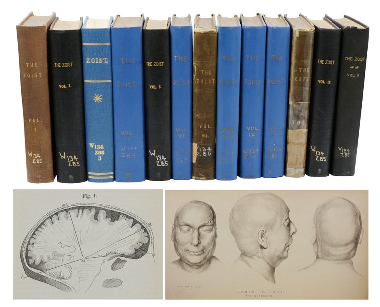Item #140938574 The Zoist: A Journal of Cerebral Physiology & Mesmerism and Their Applications to Human Welfare (Complete Run in 13 Volumes). John Elliotson.