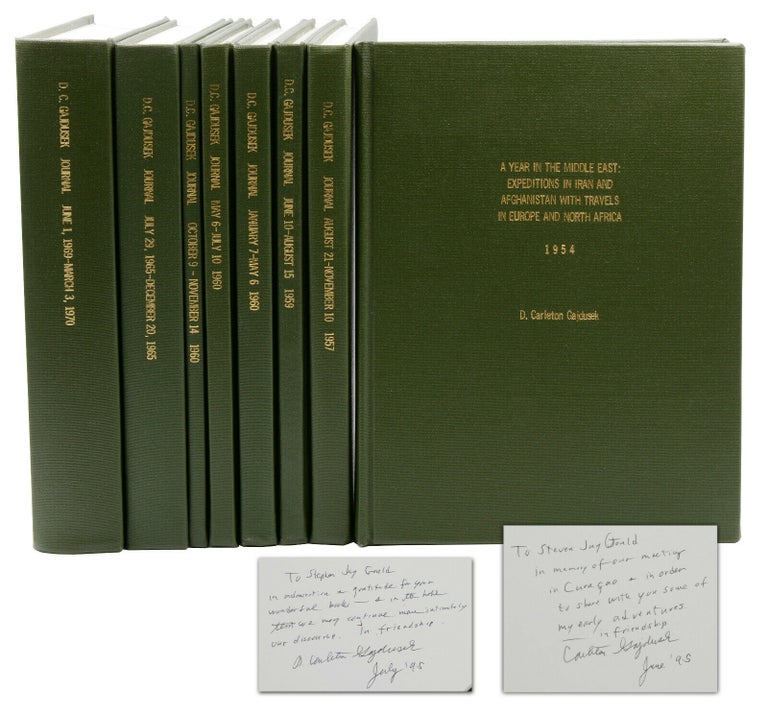 Item #140938744 Eight Journals of D. Carleton Gajdusek, 1954-1970. D. Carleton Gajdusek, Stephen Jay Gould.