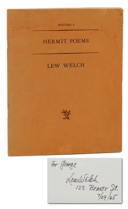 Item #140938754 Hermit Poems. Lew Welch
