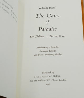 The Gates of Paradise. For Children. For the Sexes.