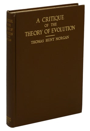 Item #140938952 A Critique of the Theory of Evolution: Lectures Delivered at Princeton University...