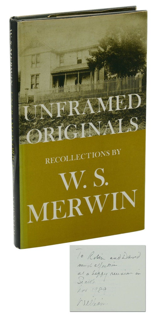 Item #140939048 Unframed Originals: Recollections. W. S. Merwin.