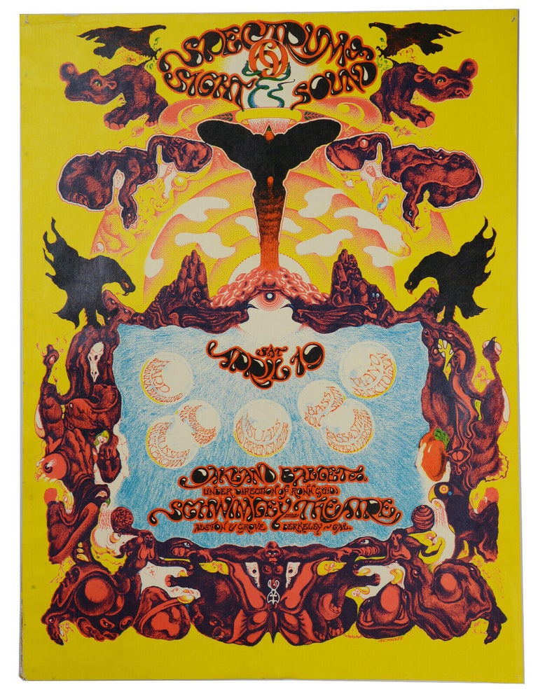 Item #140939086 Original psychedelic poster for the Oakland Ballet accompanied by visuals and music at Schwimley Theatre. Bob Schnepf.