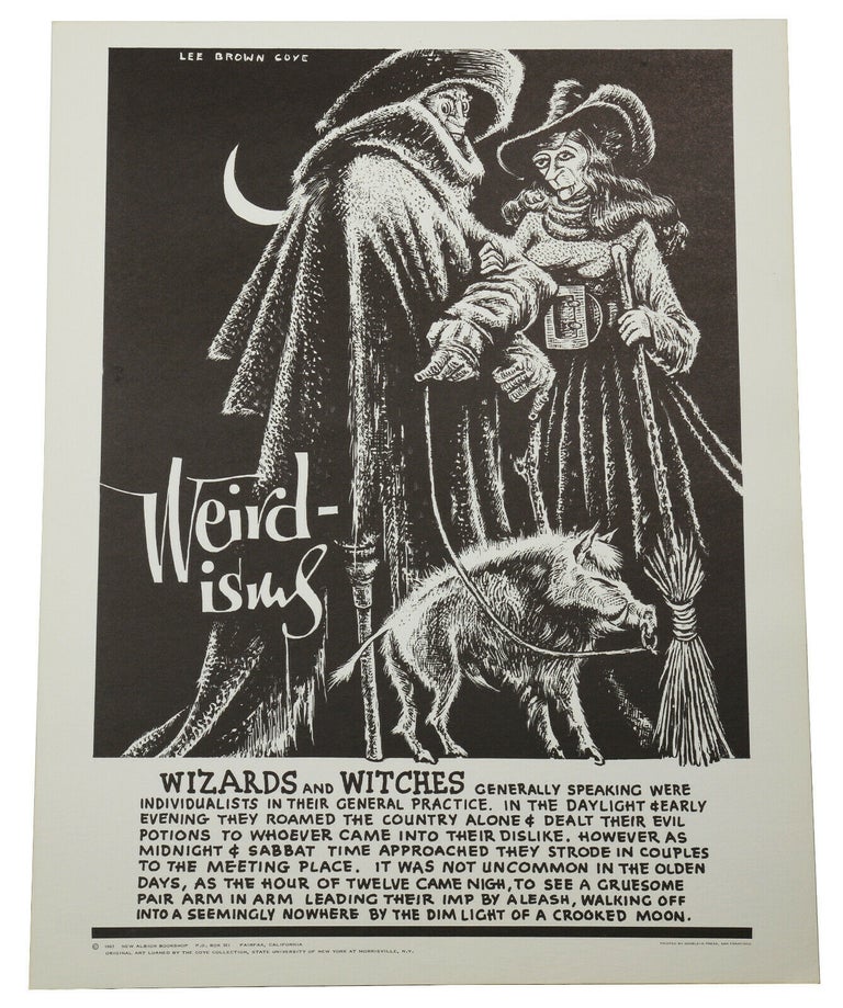 Item #140939117 Original "Wizards and Witches" poster from the Weirdisms series. Lee Brown Coye.