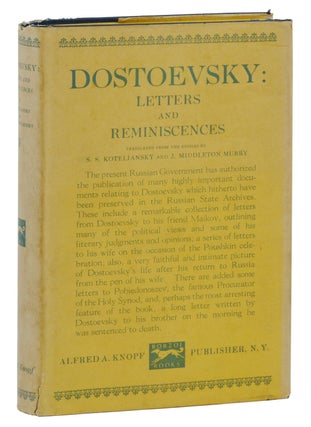 Item #140939429 Dostoevsky: Letters and Reminiscences. Fyodor Dostoyevsky, S. S. Koteliansky, J....