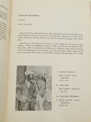 The Negro Artist Comes of Age: A National Survey of Contemporary American Artists (Albany Institute of History and Art, January 3rd through February 11th, 1945)