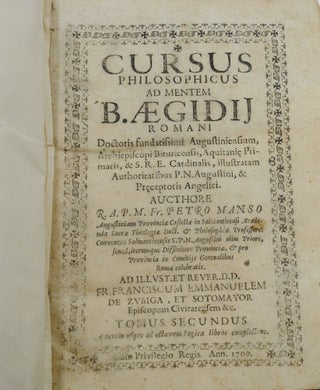 Cursus Philosophicus ad mentem B. Aegidij Romani, Tomus Secundus