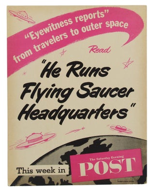 Item #140939673 "He Runs Flying Saucer Headquarters" This week in The Saturday Evening Post...