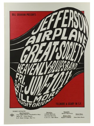Item #140939685 Original poster for Jefferson Airplane, Great Society, Heavenly Blues Band, June...