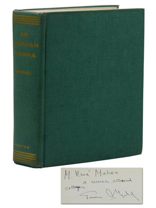 Item #140939758 An American Dilemma: The Negro Problem and Modern Democracy. Gunnar Myrdal,...