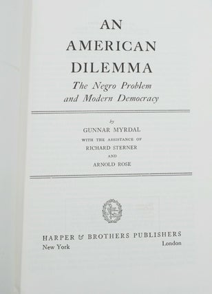 An American Dilemma: The Negro Problem and Modern Democracy