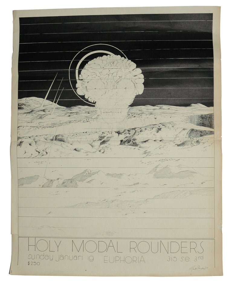 Item #140940113 Holy Modal Rounders, January 19, 1975 at Euphoria, Portland (Original poster). Henk Pander, Art.