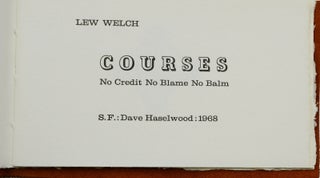 Courses: No Credit No Blame No Balm