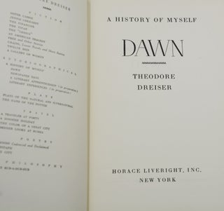 Dawn: An Autobiography of Early Youth