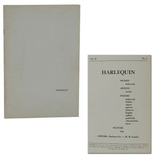 Item #140940395 Harlequin: Vol. 2, No. 1. Charles Bukowski, Barbara Frye, W R. Lasater