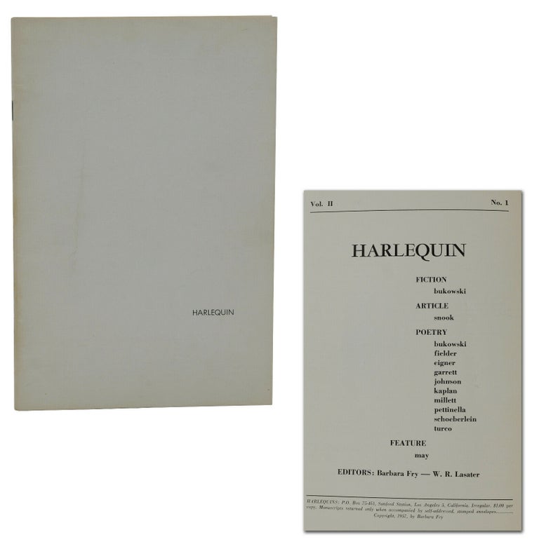 Item #140940395 Harlequin: Vol. 2, No. 1. Charles Bukowski, Barbara Frye, W R. Lasater.