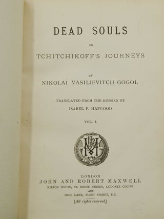 Dead Souls: or Tchitchikoff's Journeys