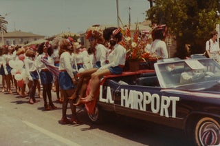 Seven pictures of L.A. Hairport, a Drag Contingent in the Los Angeles Christopher Street West Gay Pride Parade