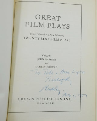 Great Film Plays: Being Volume 1 of a New Edition of Twenty Best Film Plays