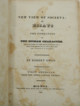 A New View of Society | Robert Owen