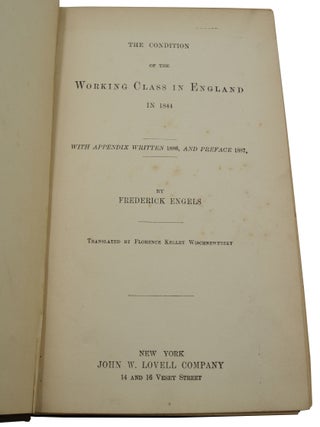 The Condition of the Working Class in England in 1844