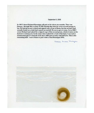 A lock of Richard Brautigan's hair that he sent to his girlfriend