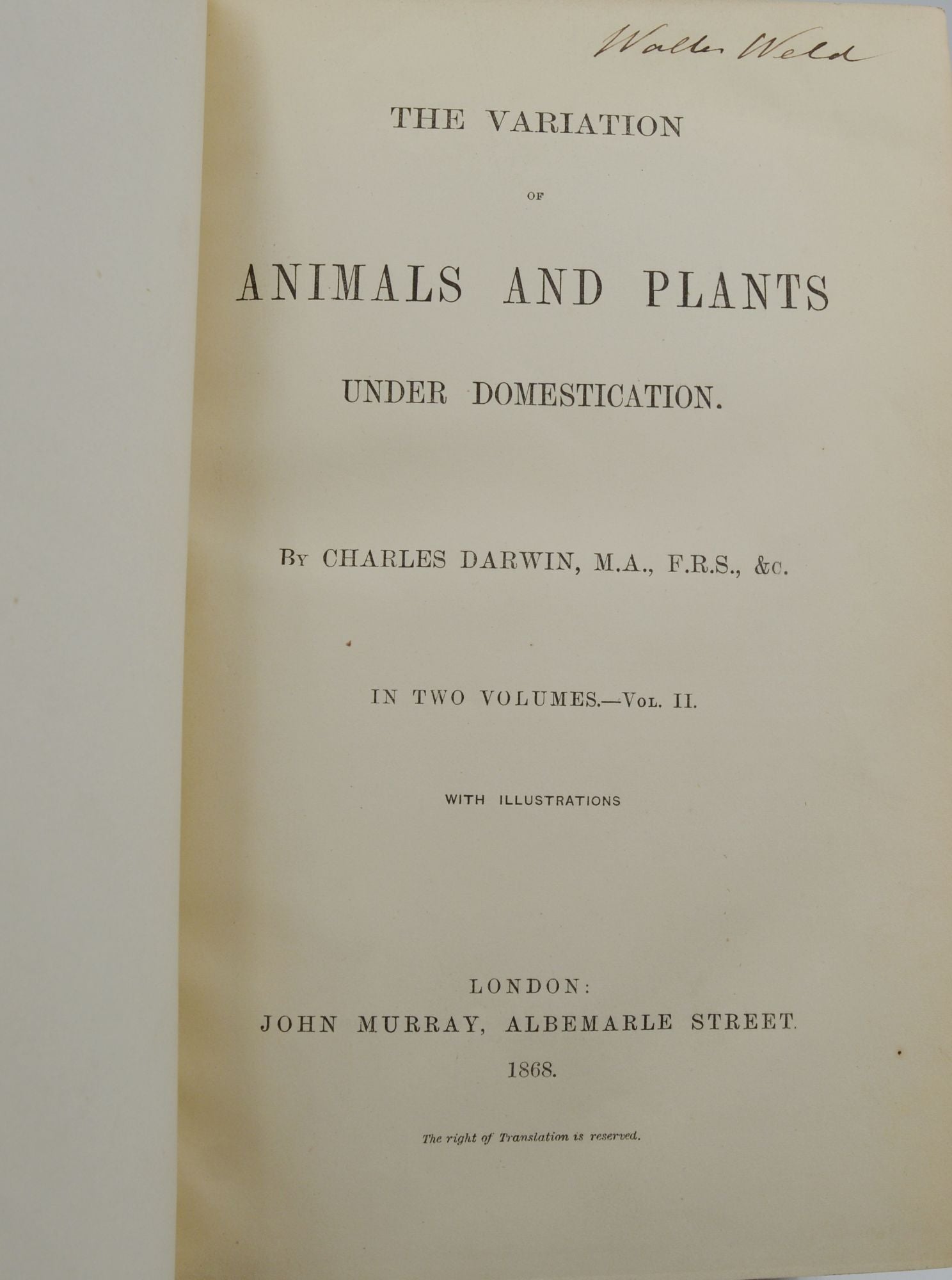 The Variation Of Animals And Plants Under Domestication | Charles ...