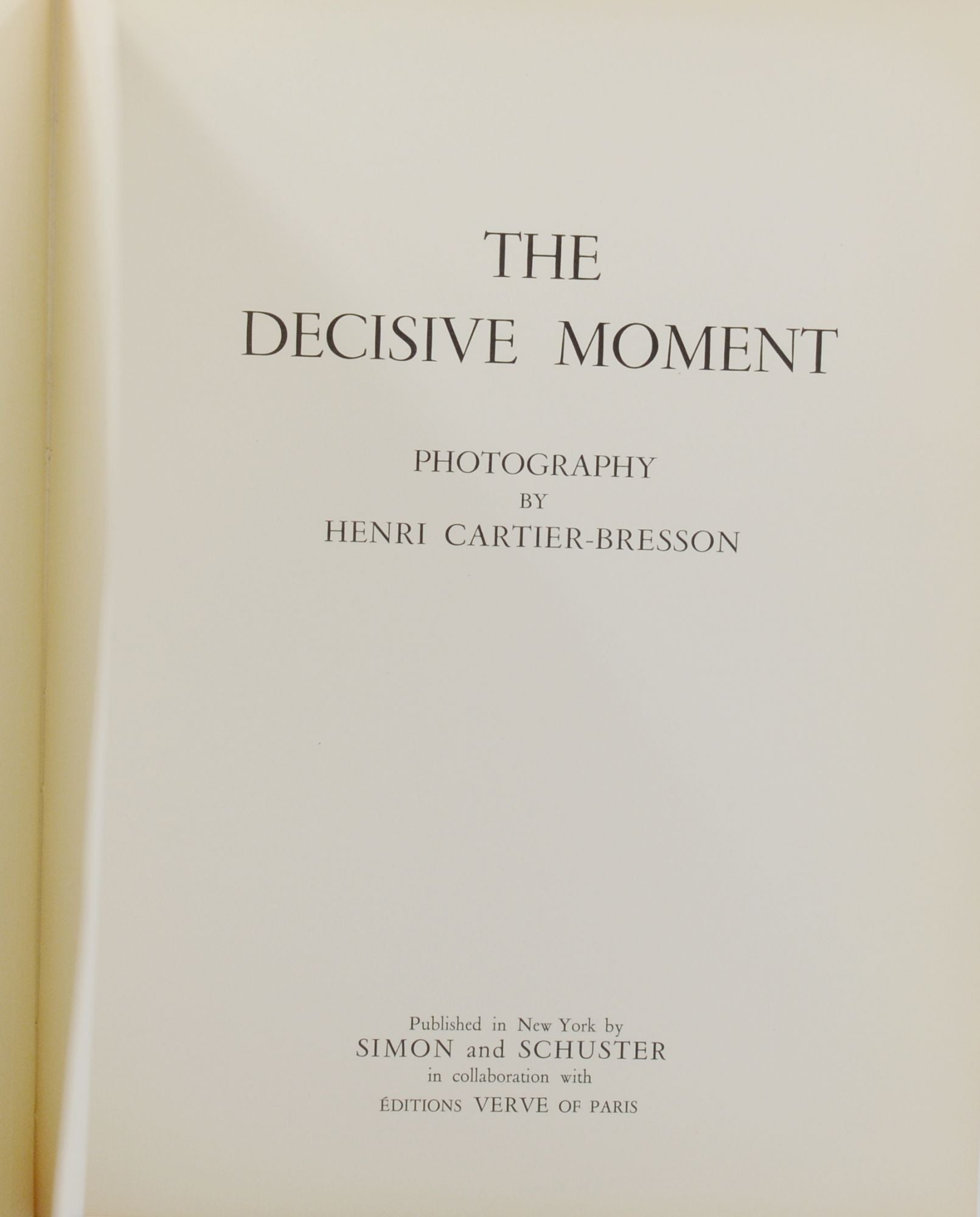 The Decisive Moment   Henri Cartier Bresson   First Edition