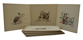Item #140941409 A Set of 18 Bullfighting Lithograph Prints Hand-colored by Roberto Domingo y...