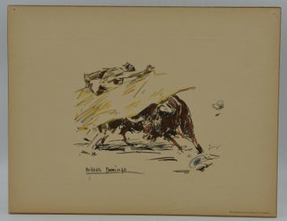 A Set of 18 Bullfighting Lithograph Prints Hand-colored by Roberto Domingo y Fallola