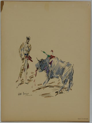 A Set of 18 Bullfighting Lithograph Prints Hand-colored by Roberto Domingo y Fallola