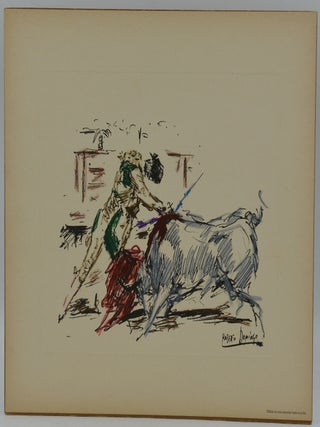 A Set of 18 Bullfighting Lithograph Prints Hand-colored by Roberto Domingo y Fallola