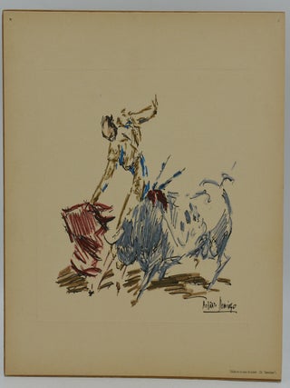 A Set of 18 Bullfighting Lithograph Prints Hand-colored by Roberto Domingo y Fallola